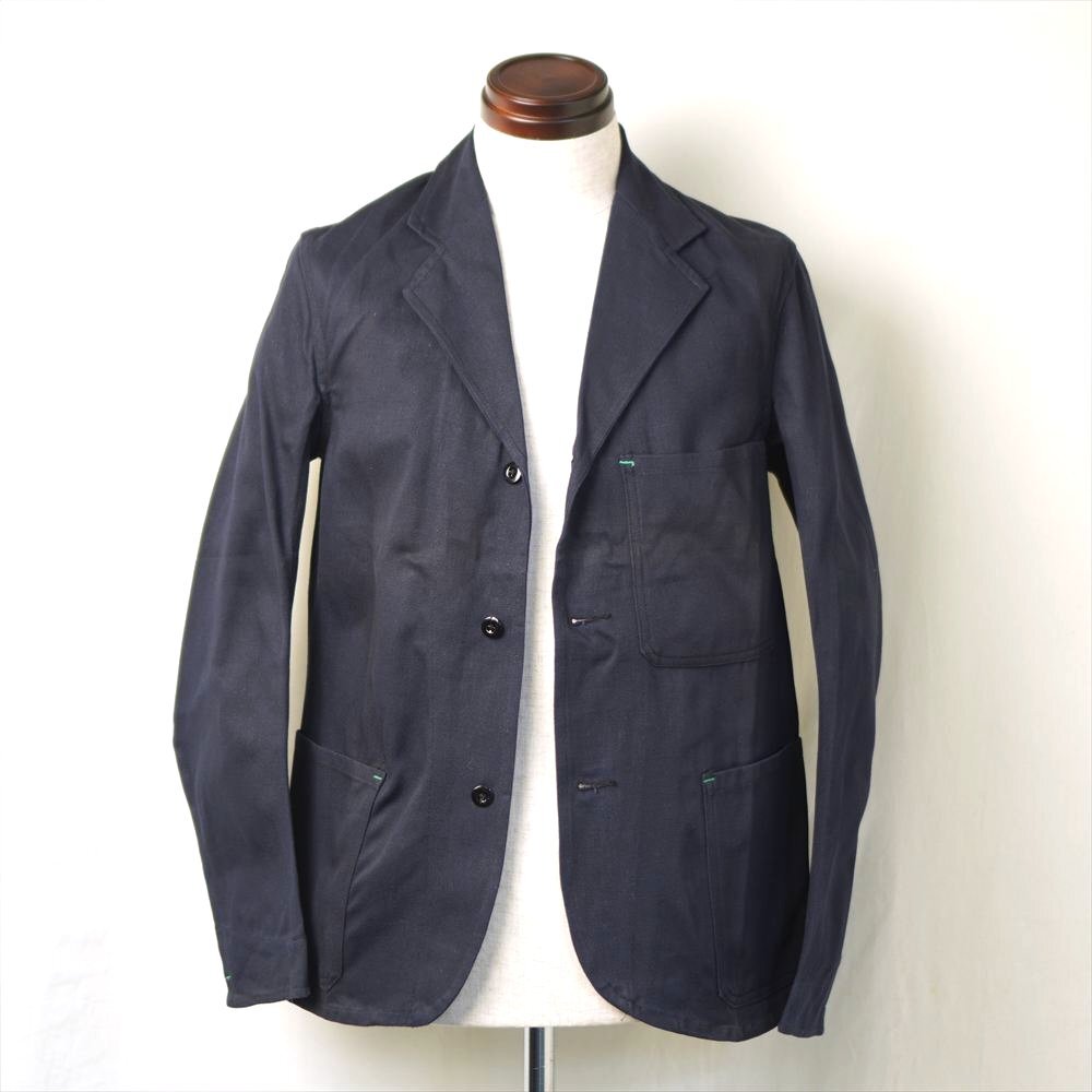 40s50s60s ビンテージ イギリス ワークジャケット ドライバーズJKT ネイビー コットンツイル_画像2