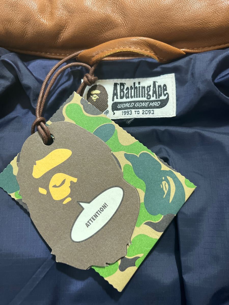 Bape down jacket hero 木村拓哉 キムタク着用モデル レザー Bape down jacket hero 木村拓哉 キムタク着用モデル レザー