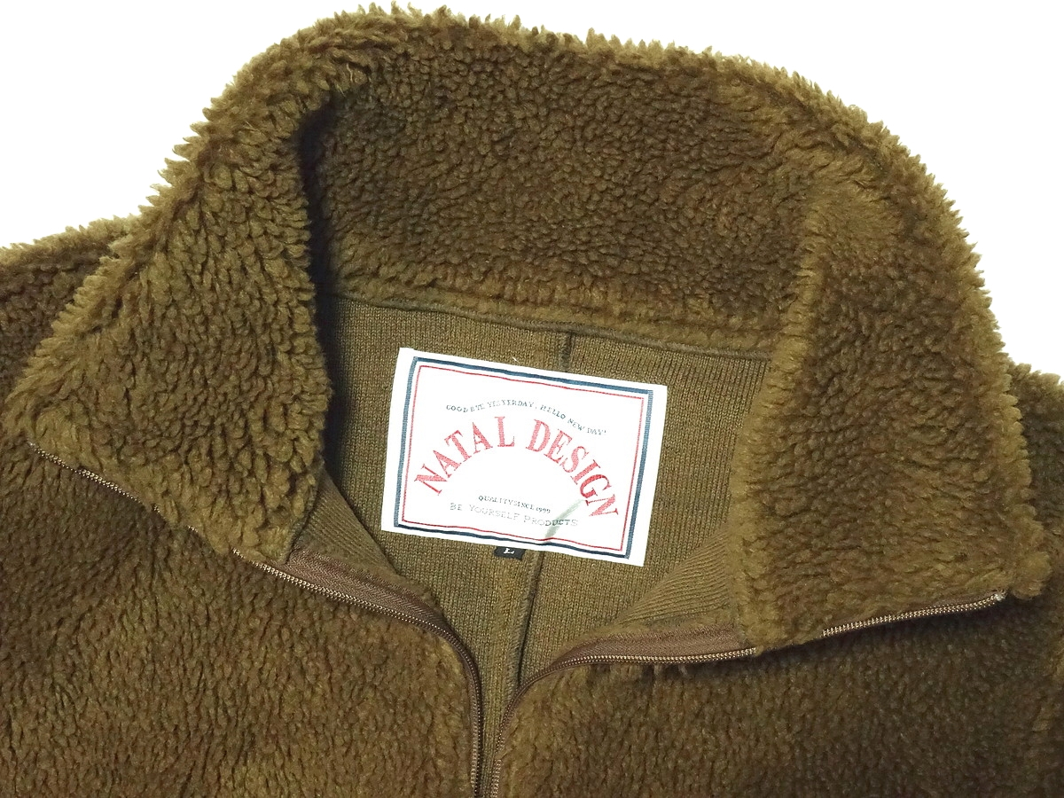 NATAL DESIGNneitaru дизайн [WHITE BUFFALO LIGHT BOA JACKET белый Buffalo боа жакет L размер ] флис блузон 