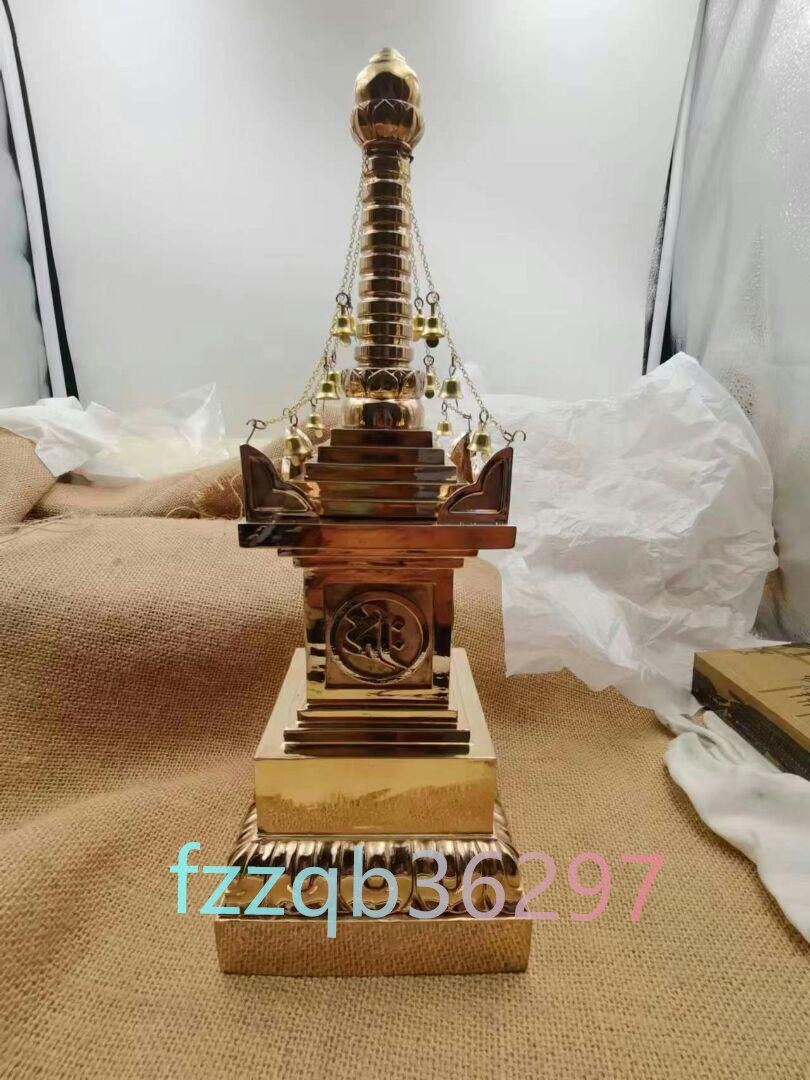 密教法具 宝篋印塔 仏教美術 弘法大師 真鍮製 29cm (仏具一般 密教法具 宝篋印塔 仏教美術 弘法大師 真鍮製 29cm (仏具一般