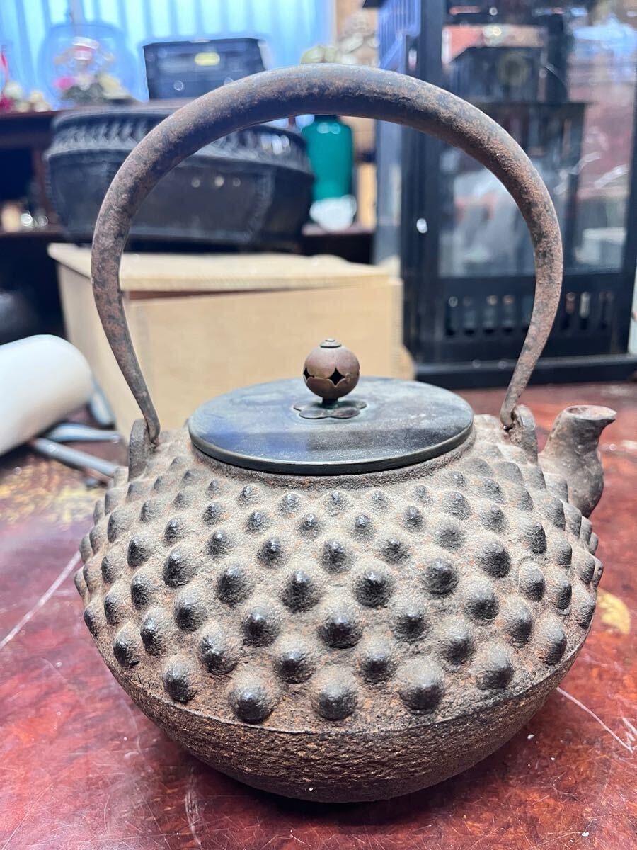 無銘時代鉄瓶. 抹茶道具. あぶ 煎茶道具. 骨董品 無銘時代鉄瓶. 抹茶道具. あぶ 煎茶道具. 骨董品