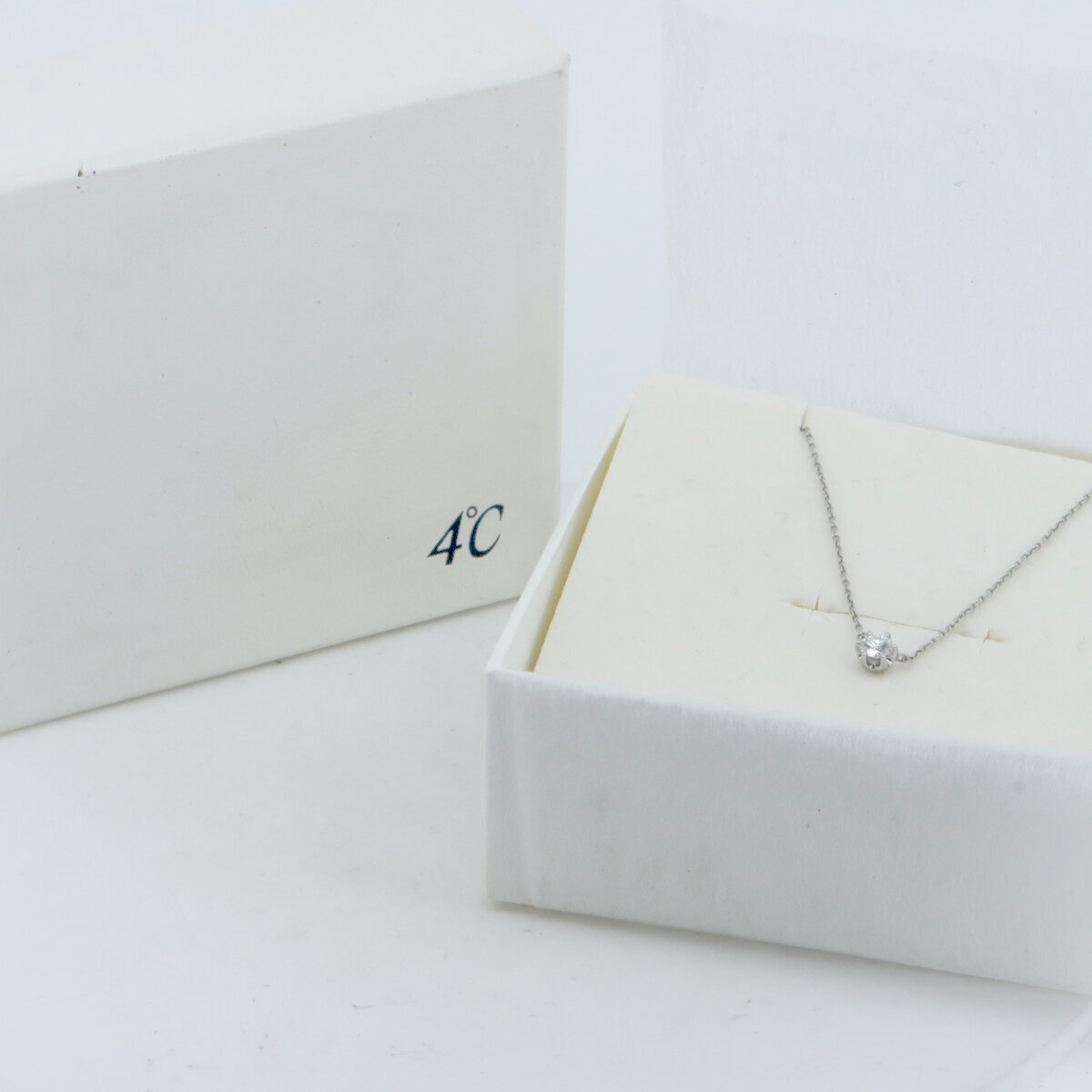ヨンドシー ダイヤモンド ネックレス 4℃ 一粒ダイヤモンド Pt850 ヨンドシー ダイヤモンド ネックレス 4℃ 一粒ダイヤモンド Pt850