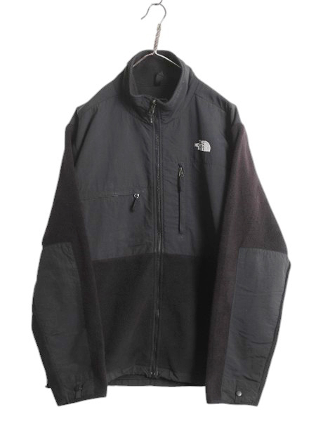 ノースフェイス デナリ ジャケット メンズ L 古着 The North Face DENALI アウトドア ブラック フリース ナイロン ブルゾン フルジップ 黒