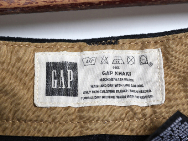 00s オールド ギャップ 太畝 コーデュロイ パンツ メンズ 36 32 / 古著 GAP ストレート ノータック コットン スラックス ヘビーウェイト 黒