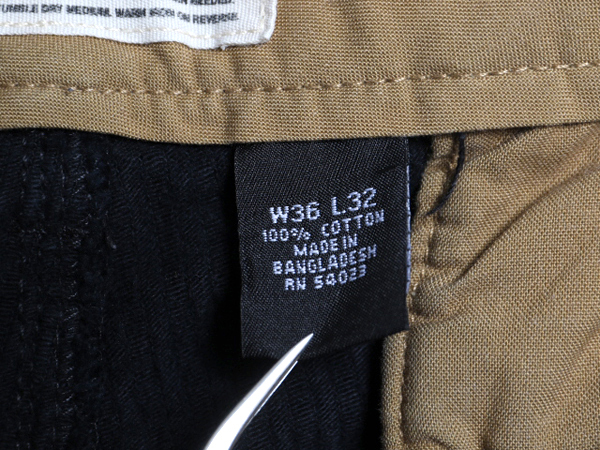 00s オールド ギャップ 太畝 コーデュロイ パンツ メンズ 36 32 / 古著 GAP ストレート ノータック コットン スラックス ヘビーウェイト 黒
