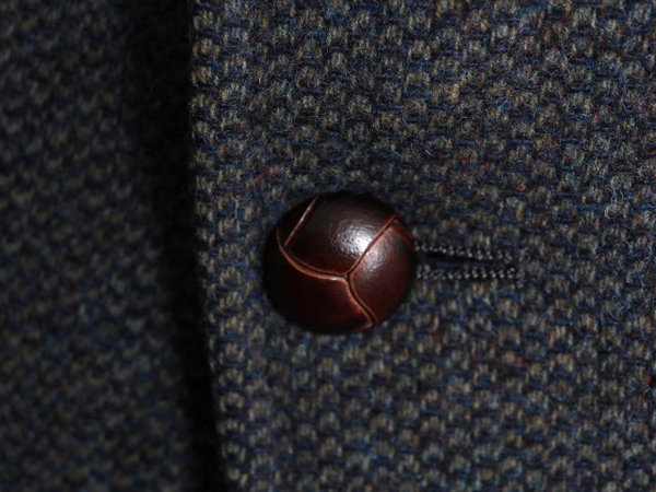 90s USA製 ペンドルトン ツイード テーラード ジャケット メンズ M 程/ オールド PENDLETON ブレザー ウール 本革 レザー エルボーパッチ_画像4