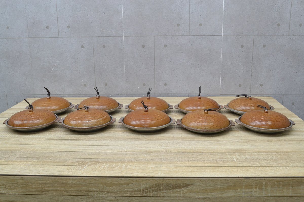 W988■一人用　アルミ　陶板鍋　10點セット■旅館?料亭?割烹?小料理 懐石 陶板焼 焼き物鍋