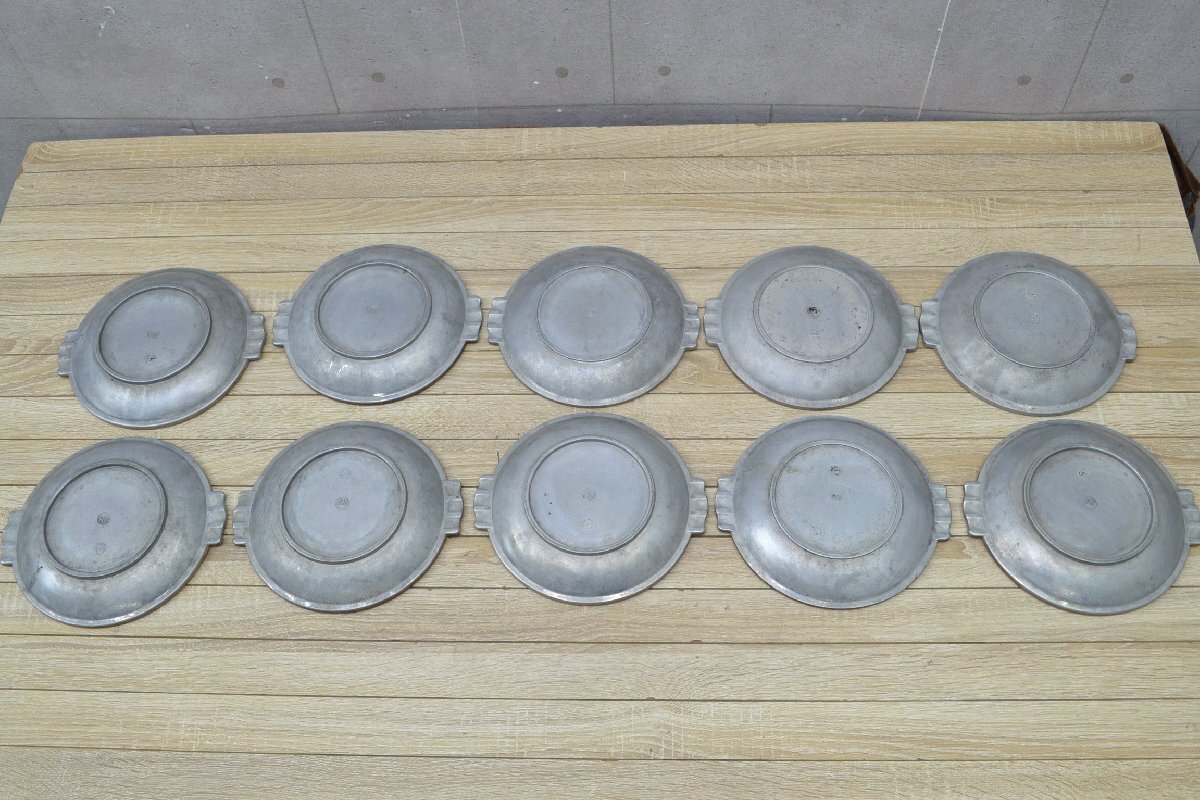 W988■一人用　アルミ　陶板鍋　10點セット■旅館?料亭?割烹?小料理 懐石 陶板焼 焼き物鍋