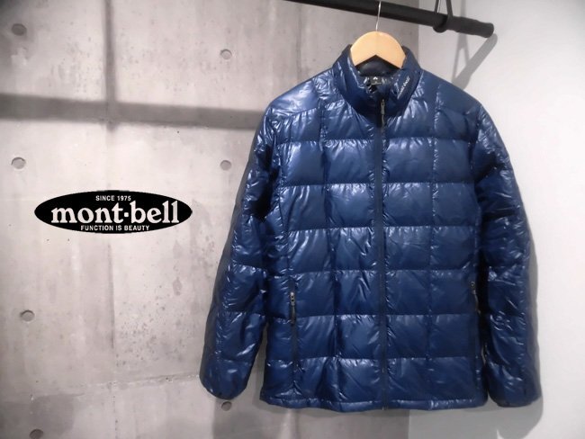 美品/mont-bell モンベル 1101374 U.L. ダウンジャケット M/軽量ダウン/ダウンブルゾン/ピュアインディゴ/メンズ/アウトドア キャンプ