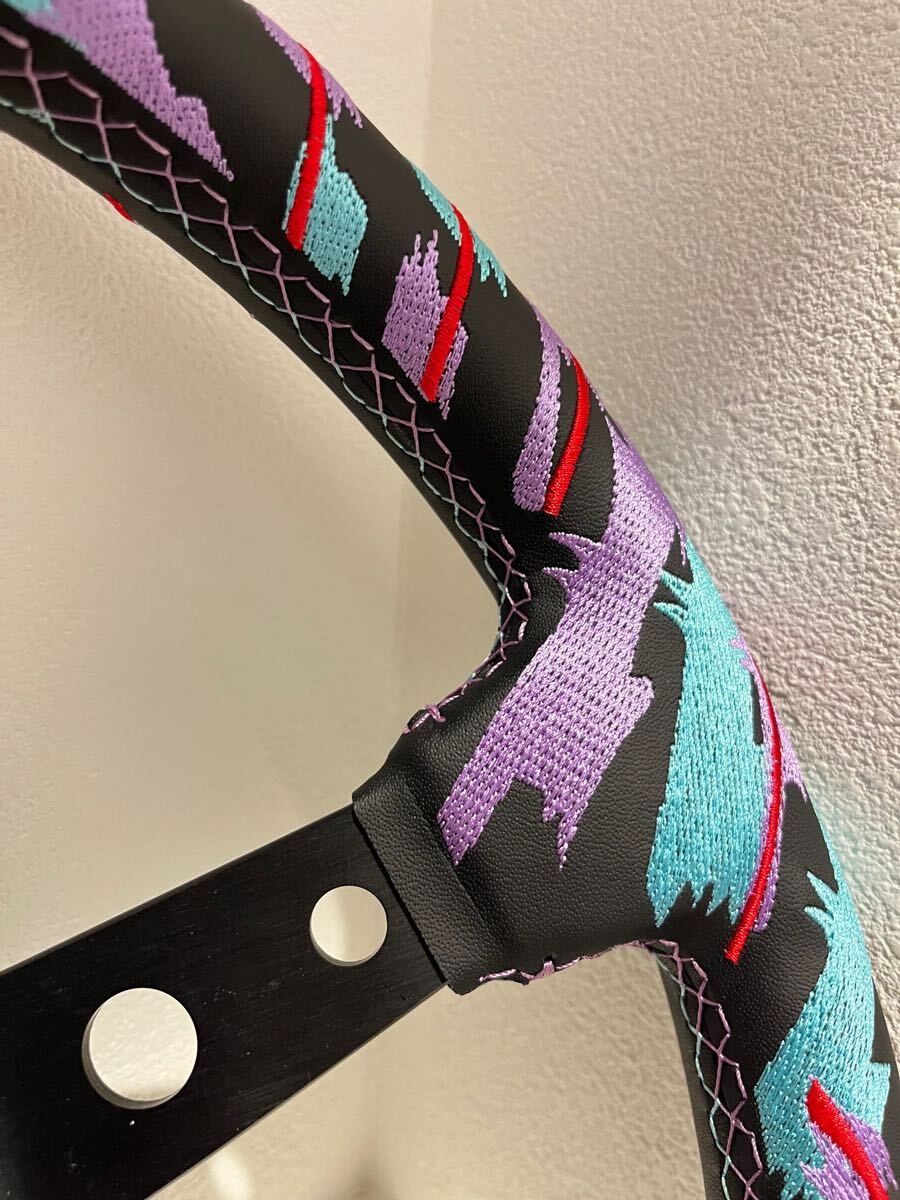 HKS ステアリング 330mm 33パイ 刺繍 新品未使用 送料無料
