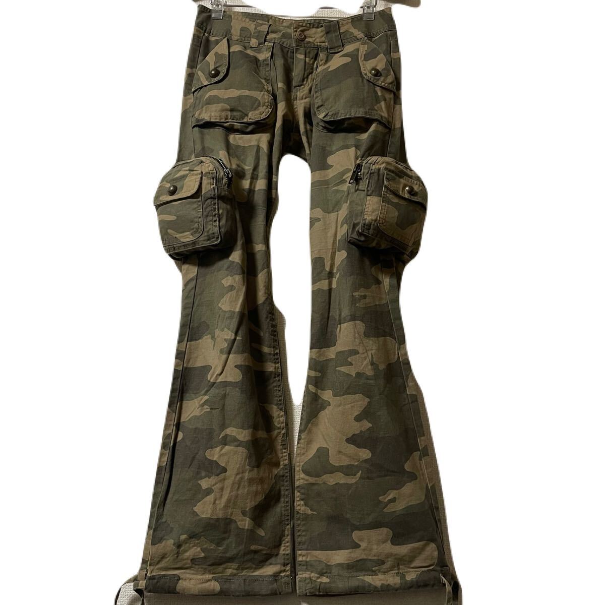 archive japanese label gimmick Cargo Flare pants カーゴパンツ 00