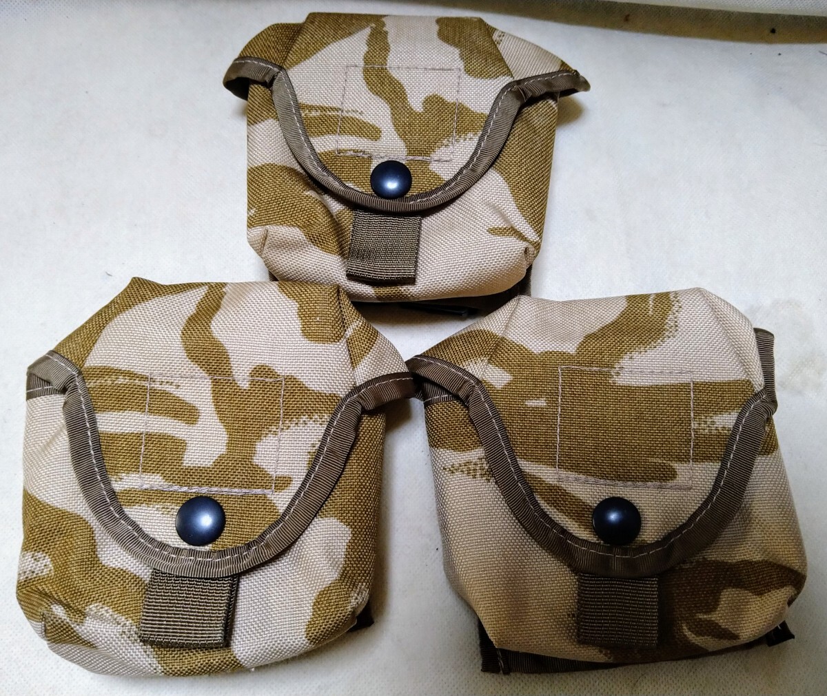 イギリス軍DDPMカモフラージュスナイパー用弾薬ポーチ3個セット美品☆空挺落下傘英連邦軍sasbsog湾岸イラクアフガンウクライナ戦争☆ 