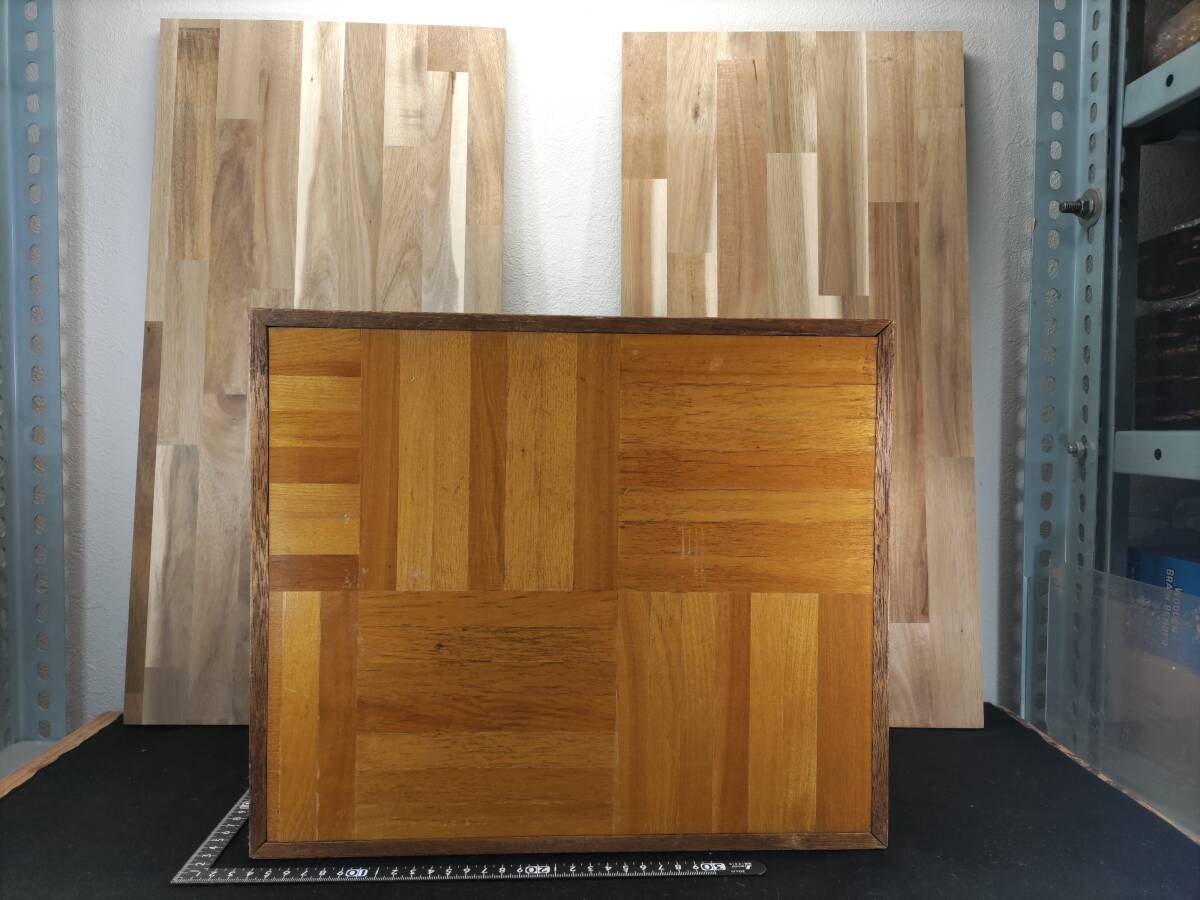 ■送料無料！■まとめて■家具・木工の町・旭川■集成材・Ｈ１．５×Ｗ６０×Ｄ３０ｃｍ■花台■盆栽台■敷板■置物台■３点セット！