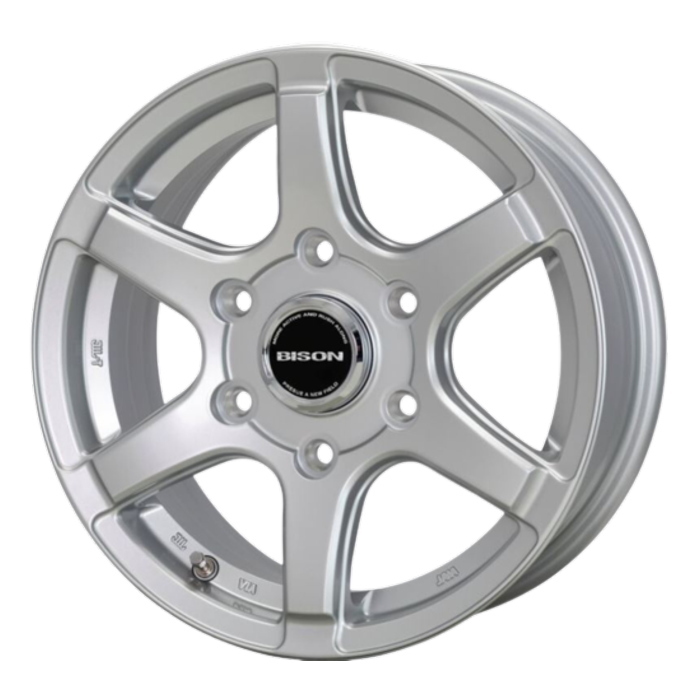 YOKOHAMA GEOLANDAR A/T G015 225/80R15 BISON BN-04 シルバー 15インチ 6J+44 6H-139.7 4本セット