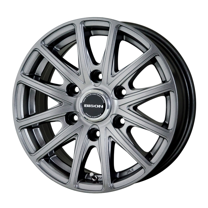 YOKOHAMA GEOLANDAR A/T G015 195/80R15 BISON BN-01 ダークシルバー 15インチ 6J+33 6H-139.7 4本セット