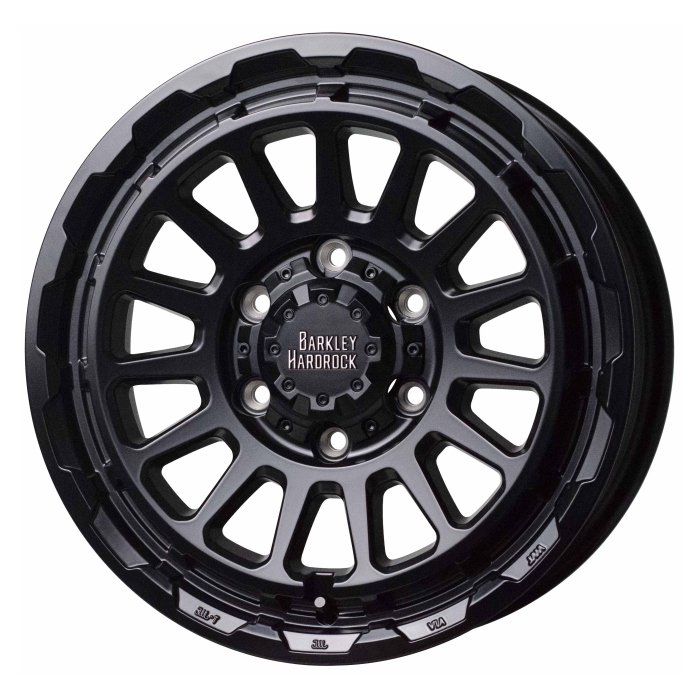 YOKOHAMA GEOLANDAR A/T G015 215/80R15 BARKLEY HARDROCK RIZARD セミグロスブラック 15インチ 6J+44 6H-139.7 4本セット