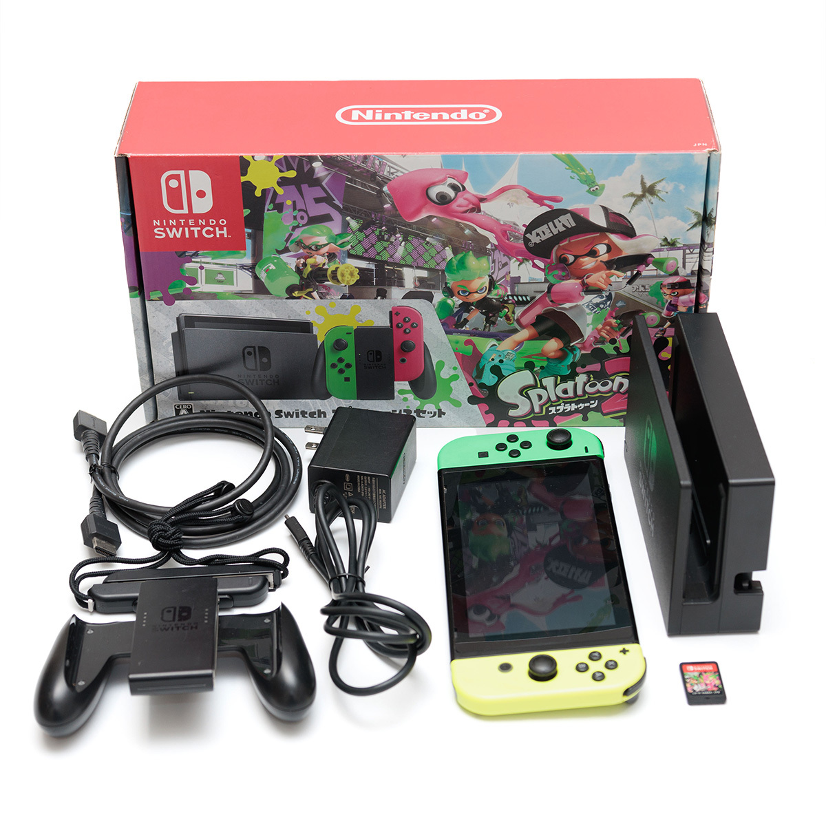 Nintendo Switch ニンテンドースイッチ　スプラトゥーン2同梱版　スッテカー欠品　傷かなりあり