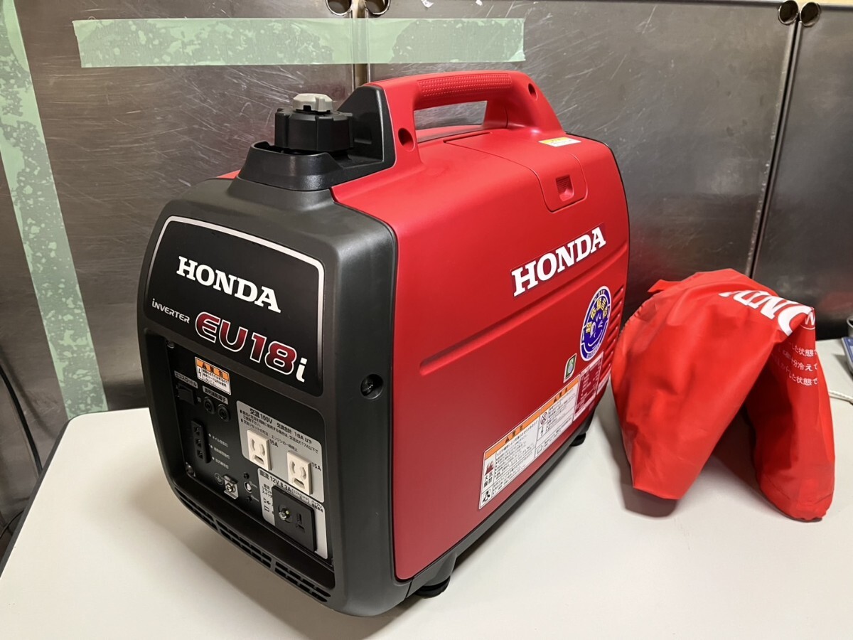○ 試運転のみ！ HONDA ホンダ EU18i インバーター ポータブル 発電機 4サイクル 50/60Hz切替可 専用カバー付き ほぼ未使用品 ③