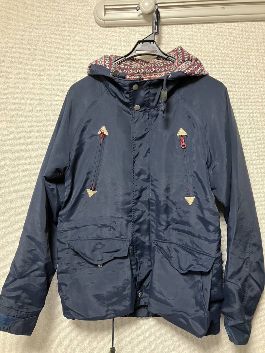 ☆nano universe(ナノユニバース) 男性用マウンテンパーカー/ナイロンジャケット ネイビー Mサイズ 訳アリ品☆