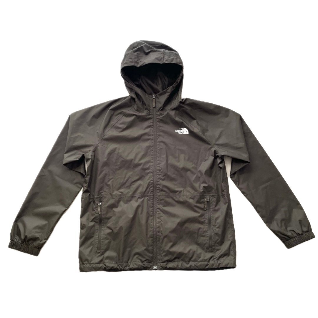 ★美品★ THE NORTH FACE ノースフェイス フルジップジャケット 裏メッシュ フード Lサイズ ナイロンジャケット オリーブ メンズ