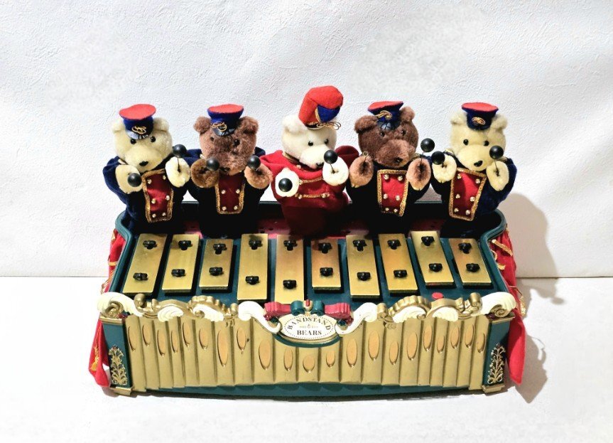 【レア】ミスタークリスマス Bandstand Bears 鉄琴からくり スタンドベアーズ 鉄琴演奏 クリスマス 演奏 クマ HMY