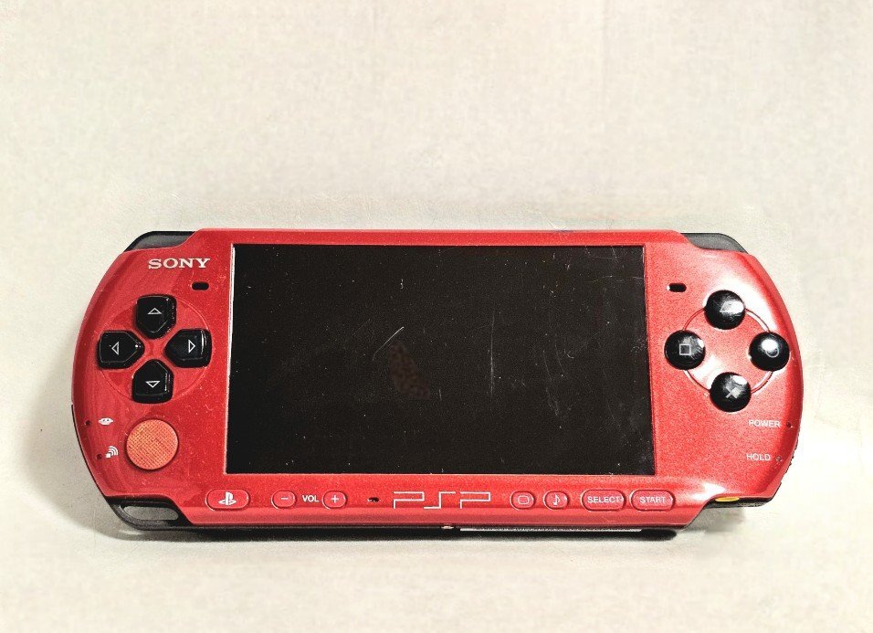SONY ソニー PSP PlayStation Portable レッド/ブラック PSP-3000 携帯ゲーム機 持ち運び可 バッテリー欠品 HMY