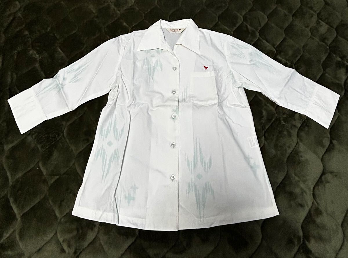 YH-1970 かりゆしウェア　クイナ kuina レディース　L 長袖 シャツ　沖縄_画像1
