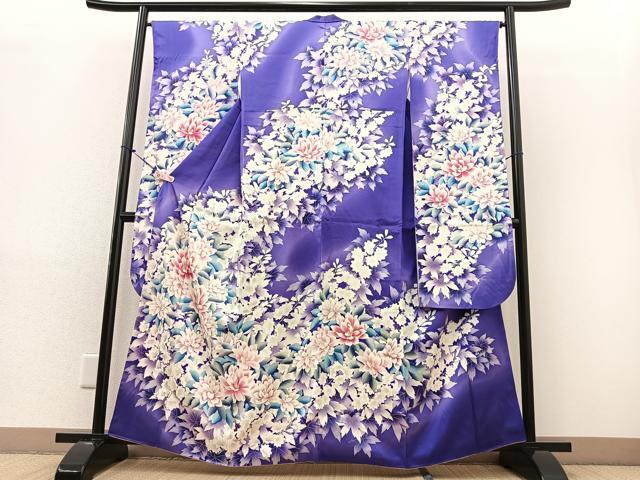 平和屋着物■豪華振袖　草花文　暈し染め　正絹　逸品　BAAM8990my