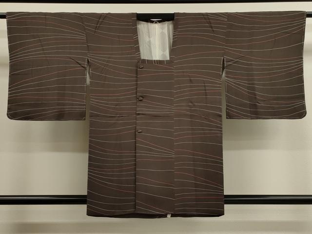 平和屋着物■道行コート　吉祥文　正絹　逸品　未使用　CAAK3902dy