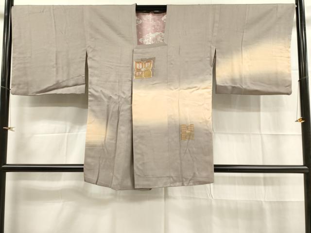 平和屋着物■中国三大刺繍　スワトウ刺繍　汕頭刺繍　総刺繍　道行コート　抽象文様　暈し染め　金銀糸　正絹　逸品　DAAK9332cm