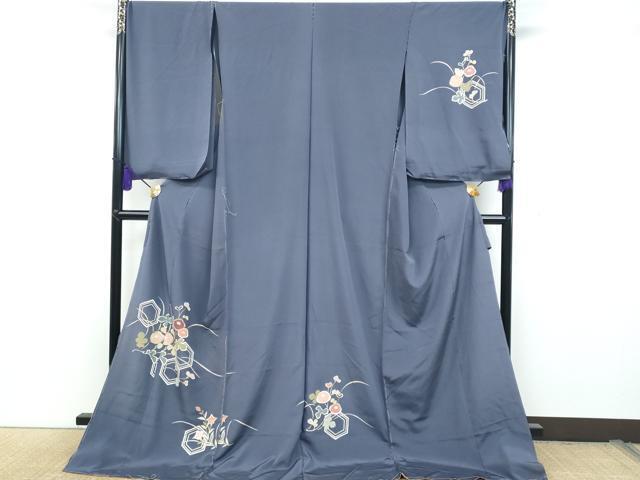 平和屋着物■訪問着　亀甲枝花文　仮絵羽　逸品　未使用　CAAK5685fb