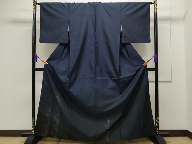 平和屋着物●訪問着　本場大島紬　9マルキ　枝花文　正絹　逸品　CAAK5596ut