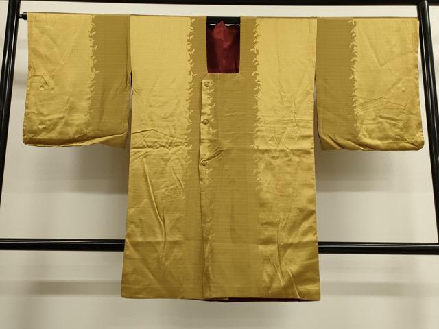 平和屋着物■道行コート　リバーシブル　吉祥文　反端付き　ロング丈　正絹　逸品　CAAK3970dy