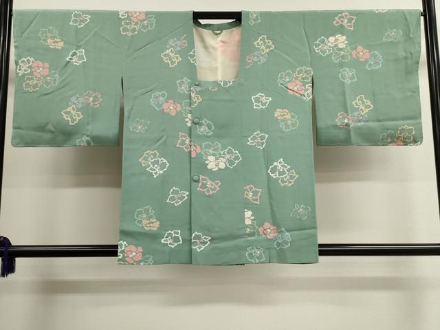 平和屋着物■道行コート　舞花文　正絹　逸品　CAAK3921dy