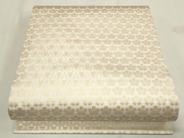 平和屋着物■全通柄袋帯　花づくし　金糸　額縁仕立て　正絹　逸品　CAAL4862th