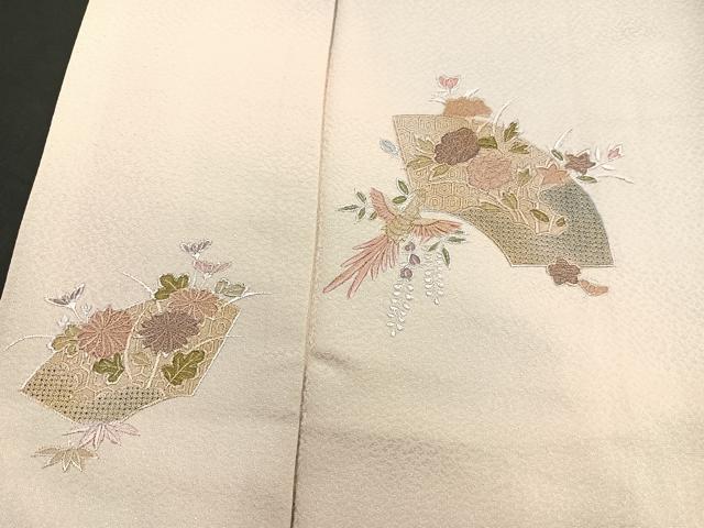 平和屋着物□訪問着 総刺繍 スワトウ刺繍 地紙花鳥文 暈し染め 平和屋着物□訪問着 総刺繍 スワトウ刺繍 地紙花鳥文 暈し染め