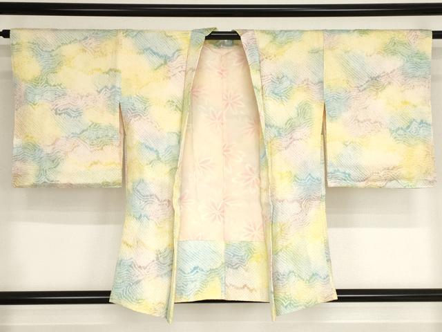 平和屋着物■羽織　総絞り　流水雲取り文　正絹　逸品　未使用　AAAN6987bw