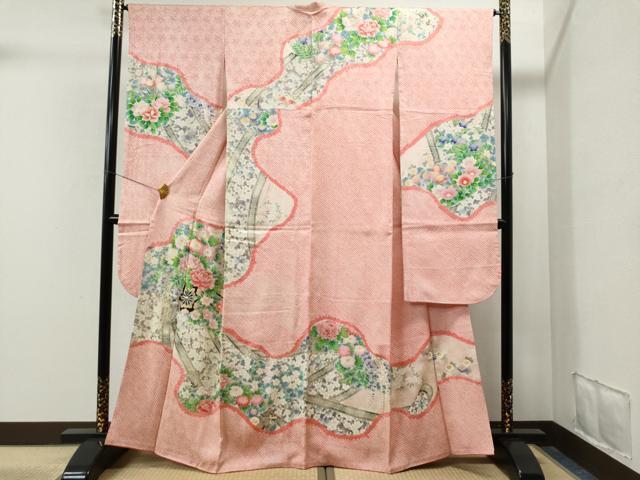 平和屋着物■豪華振袖　絞り　枝垂れ花車文　金彩　正絹　逸品　CAAK6851yc