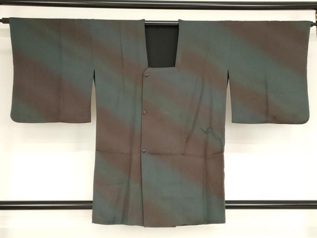 平和屋着物■道行コート　リバーシブル　霞文　正絹　逸品　AAAN9955bw