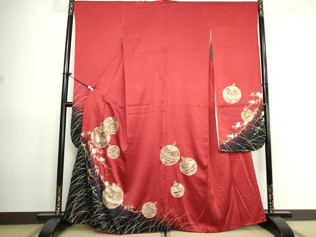 平和屋着物■豪華振袖　鈴花文　暈し染め　金銀彩　正絹　逸品　DAAL1013ma
