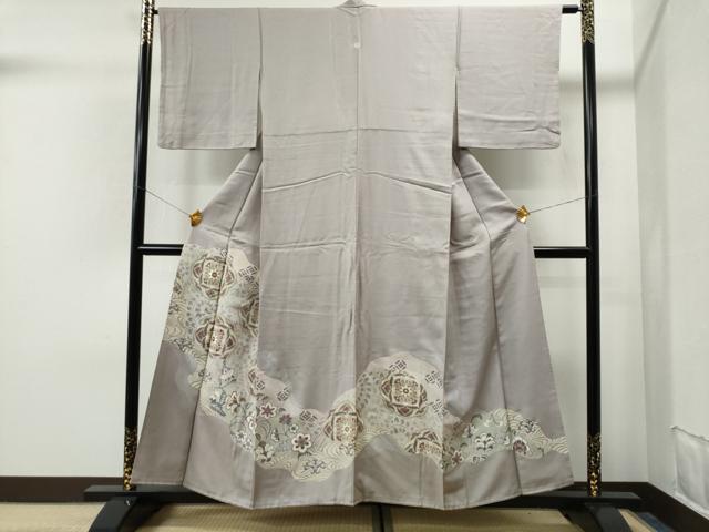 平和屋着物■豪華色留袖　刺繍　吉祥花文　正絹　逸品　CAAK6820yc