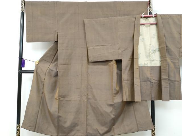 平和屋着物■男性　紬　アンサンブル　正絹　逸品　CAAK5093fb