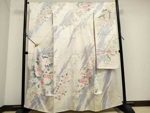 平和屋着物■豪華振袖　駒刺繍　牡丹文　銀糸　正絹　逸品　DAAK2828ob