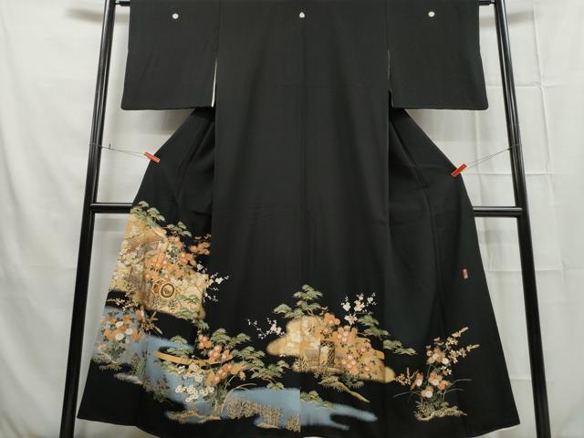 平和屋着物■豪華黒留袖　華の祝　金彩　正絹　逸品　DAAK5363ar