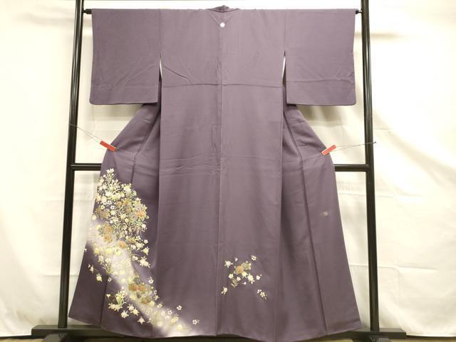 平和屋着物■豪華色留袖　作家物　草花文　暈し染め　金銀彩　正絹　逸品　DAAJ7708fc