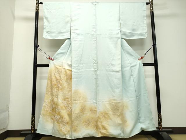 平和屋着物■豪華色留袖　刺繍　松葉文　暈し染め　金彩　正絹　逸品　DAAK0542ud