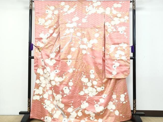 平和屋着物■豪華振袖　駒刺繍　枝梅　金彩　正絹　逸品　CAAK4993fb