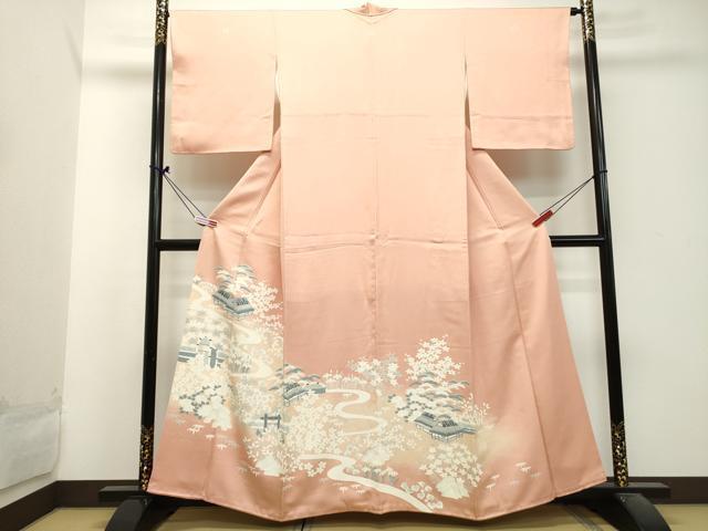平和屋着物■豪華色留袖　流水風景花籬文　暈し染め　正絹　逸品　DAAK0492ud