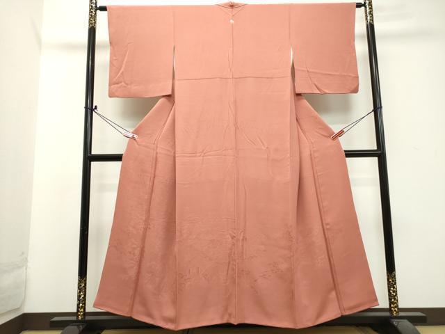 平和屋着物■豪華色留袖　風景草花地紋　今様色　正絹　逸品　DAAK0498ud