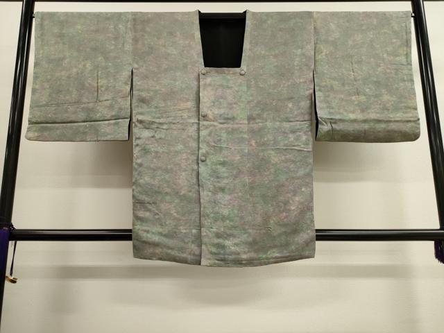 平和屋着物■道行コート　リバーシブル　霞文　暈し染め　正絹　逸品　CAAK3784dy